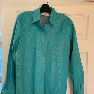 Dana Buchanan Long Sleeve Leather Shirt Jacket